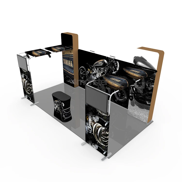 Aluminum tension fabric 3*6m trade show exhibition back wall trade fairc booth