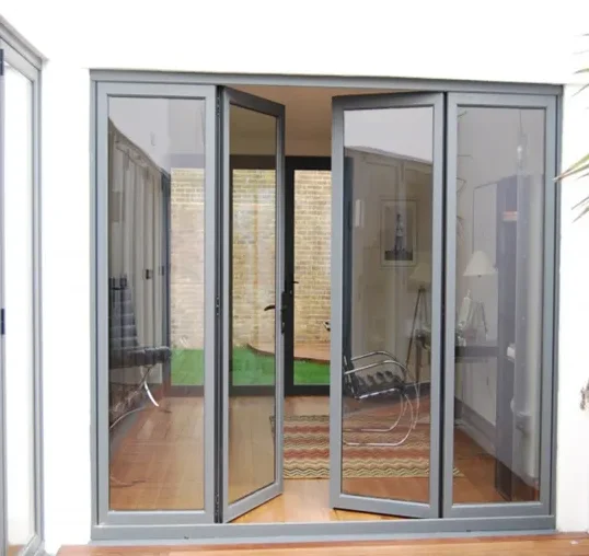 Factory wholesale anti-mosquito aluminium alloy energy efficient Low price frosted glass exterior doors front entry doors