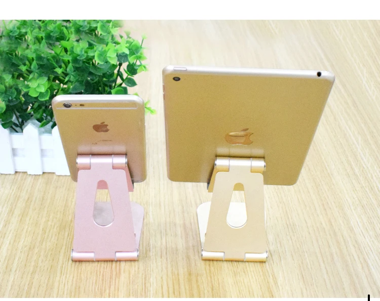 
Wholesale gifts cheap aluminum alloy mobile phone bracket desk mobile phone bracket hinge adjustable folding portable metal plat 