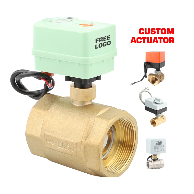 OEM Customizable 3-Way Brass Water Valve Solenoid Electric Control Device Ball Structure General Application Power Pipe Diverter