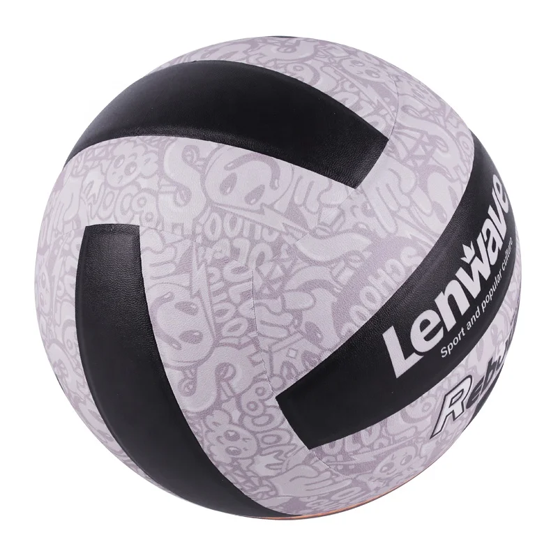 Lenwave office size4/ 5 pvc printing volleyball,traing/game thermal bonding custom volleyball ball print with any artwork