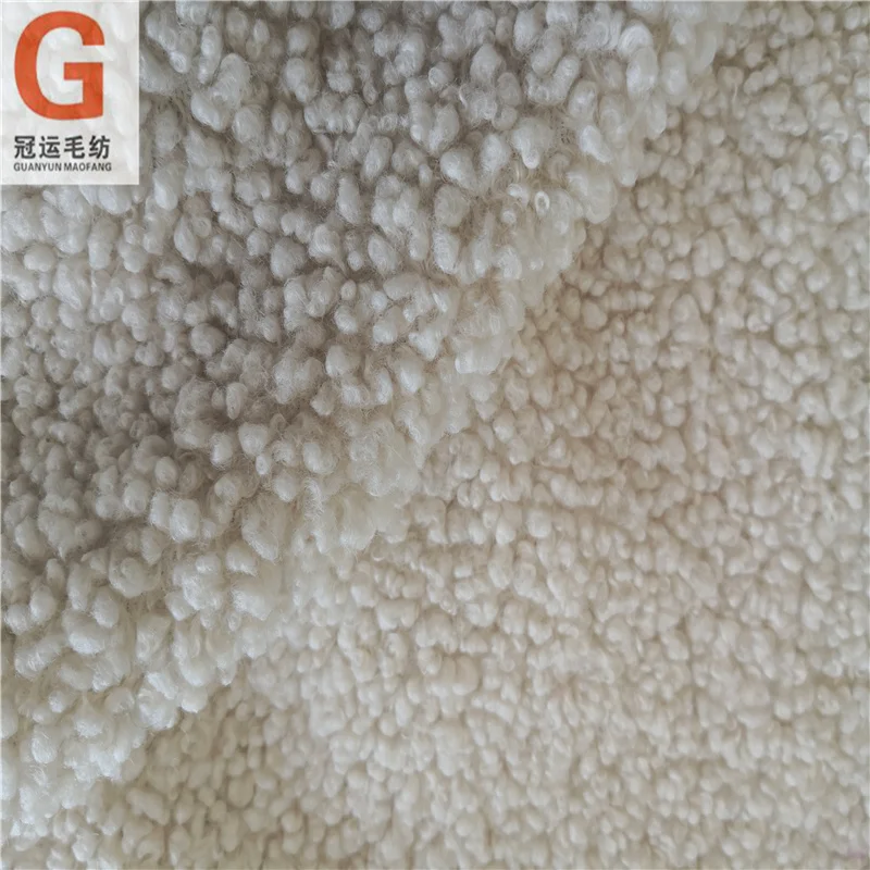Прямая поставка с фабрики, горячая Распродажа, 100% полиэстер, кремовый, шерпа, флис, ткань для обивки букле