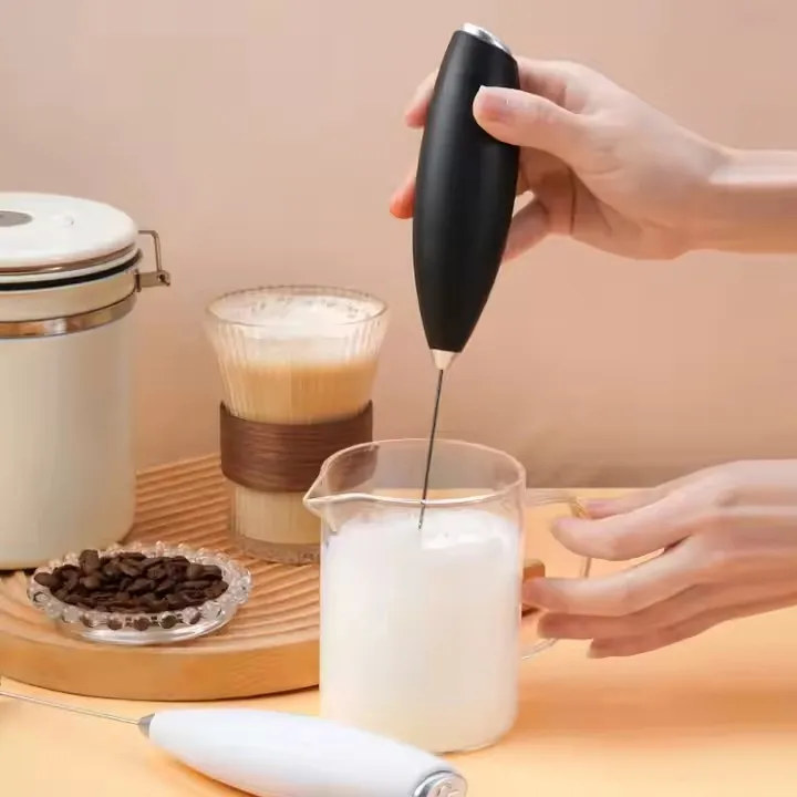 High Speed Electric Milk frother Stainless Power Handheld Coffee Frother Home Wireless Baking Milk Coffee Frother Electric Mixer