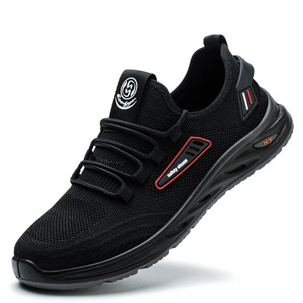 Fashionable Sporty Safety Work Shoes Working Shoes Safety Footwear with Fly knit Fabric Upper
