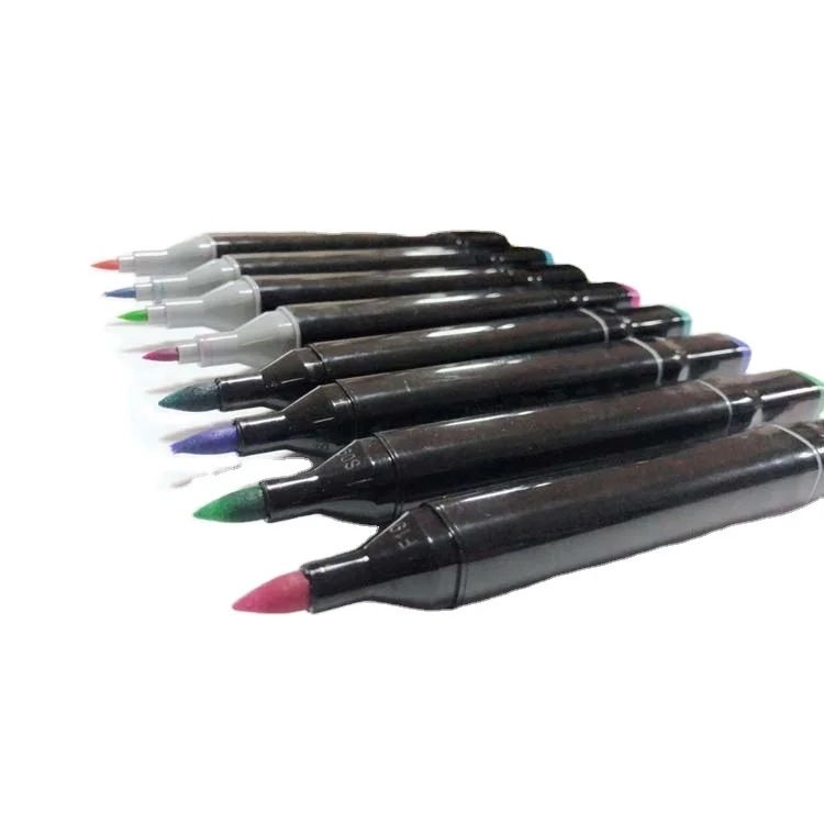Double Tip Pantone Customized Colors Ink Art Marker Pens