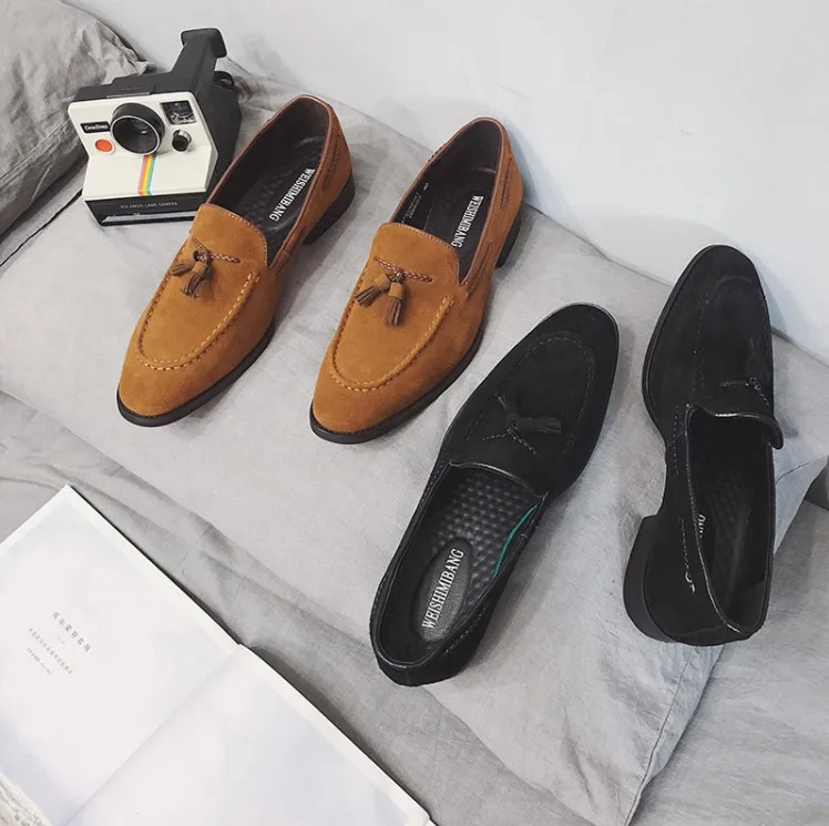 Оптовая продажа, деловая Мужская обувь большого размера в британском стиле, Повседневная Классическая обувь, Мужская замшевая обувь