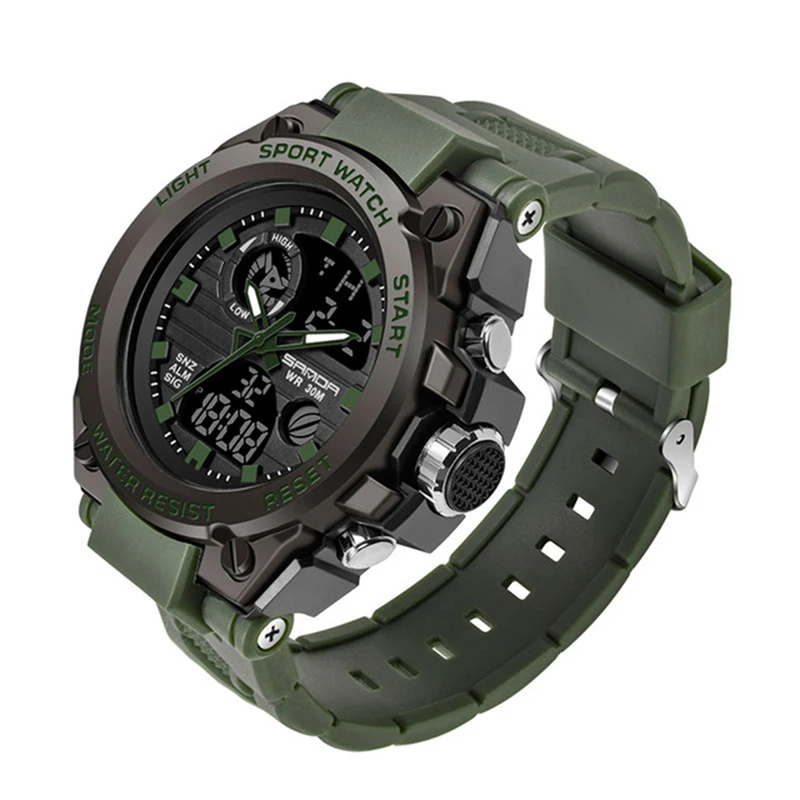 Factory wholesale price chronograph LED waterproof custom brand digital watch sport wrist men watch