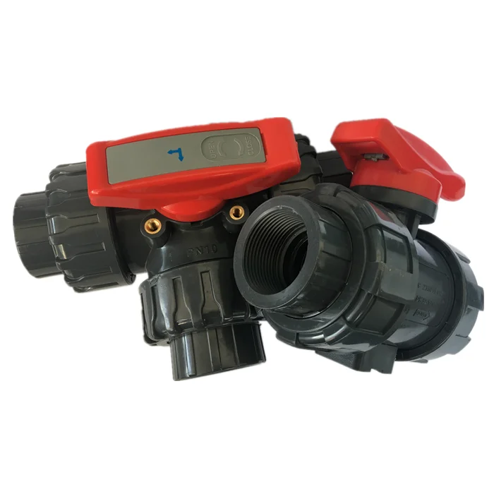 T port ball turning 360 degree angle socket screw 3 way ball valve pvc