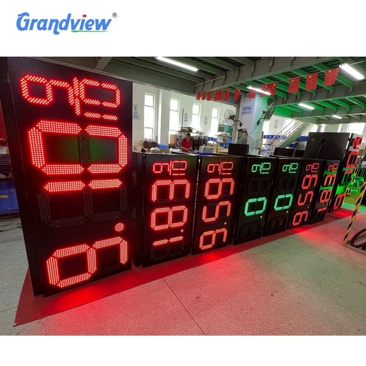 Double side petrol price sign and gasoline station large display for outdoor price board led gas display