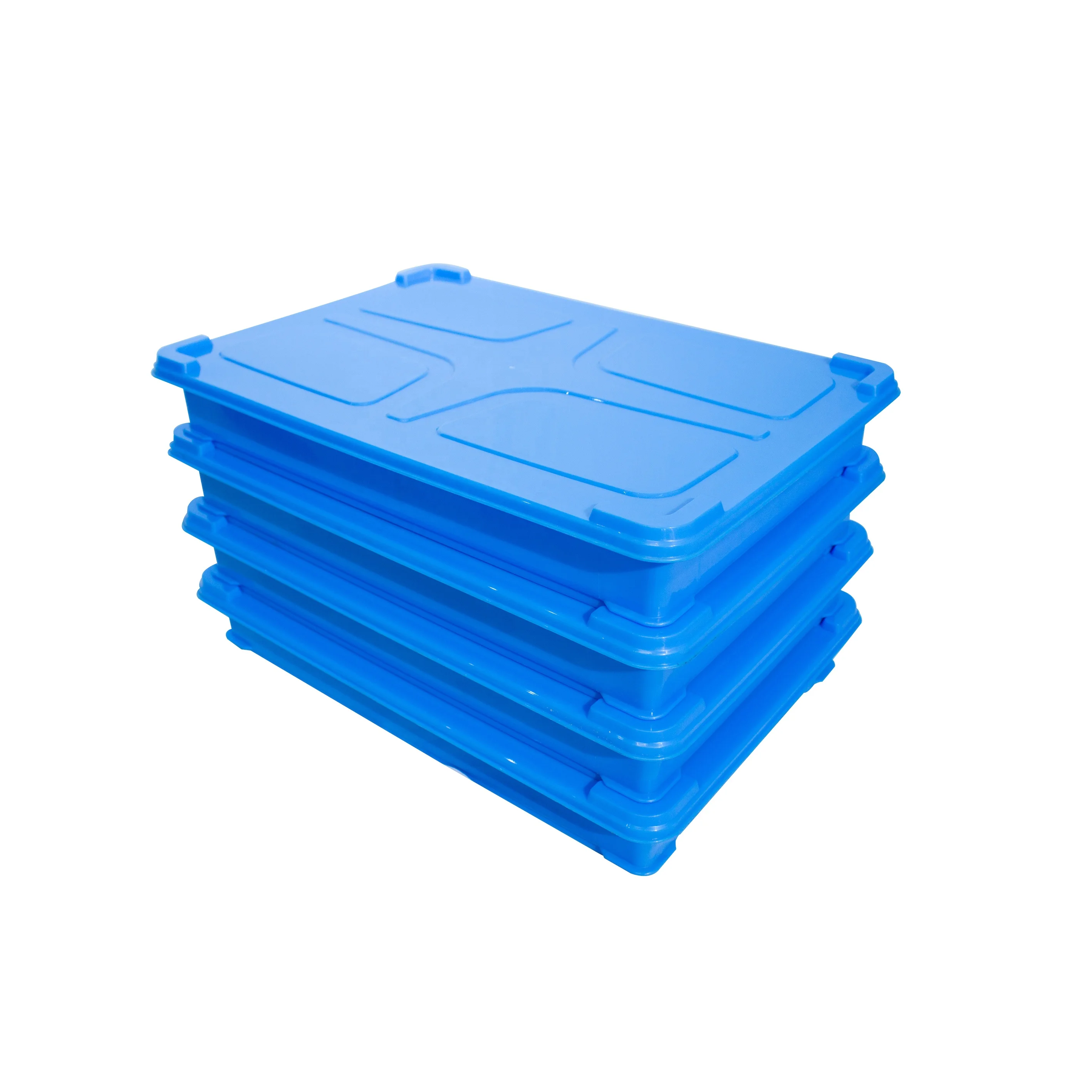new design good grade stacking potato trolley storage plastic box with tote for sale