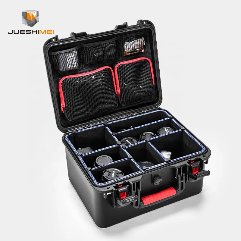 Custom 385VH Digital Equipment and Camera Bags Hard Waterproof Camera Gear Carry case with Corrugated Divider Organizer