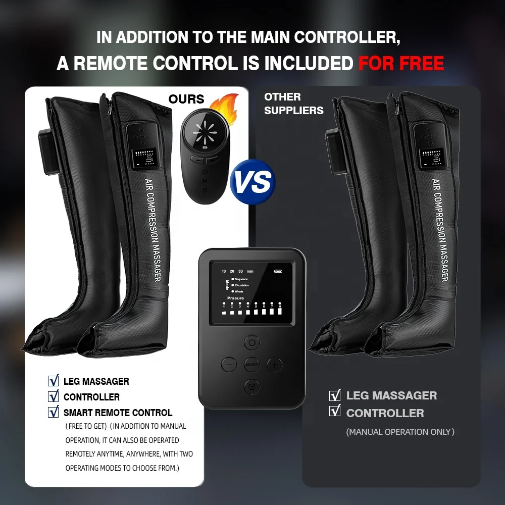 Factory Price 510K 8 Levels Intensity Compression Machine Recovery Boots Air Compression Wireless Air Compression Massager