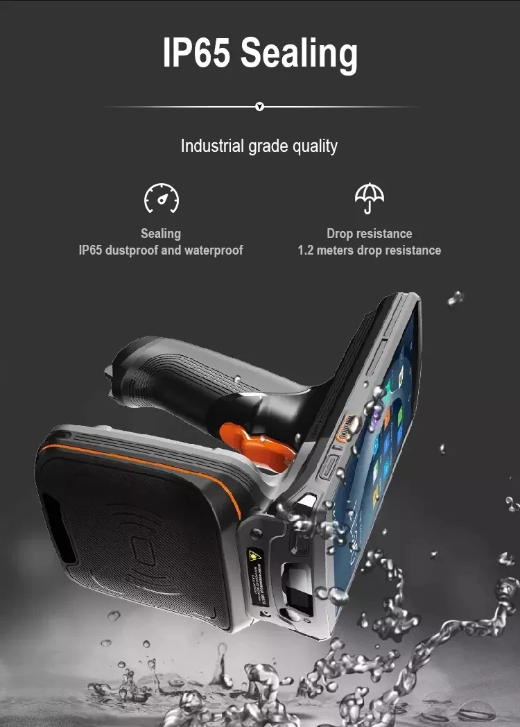 UROVO Pistol Grip Android Mobile PDAs Barcode Scanner  Long Range Handheld UHF Rfid Reader for Warehouse Inventory