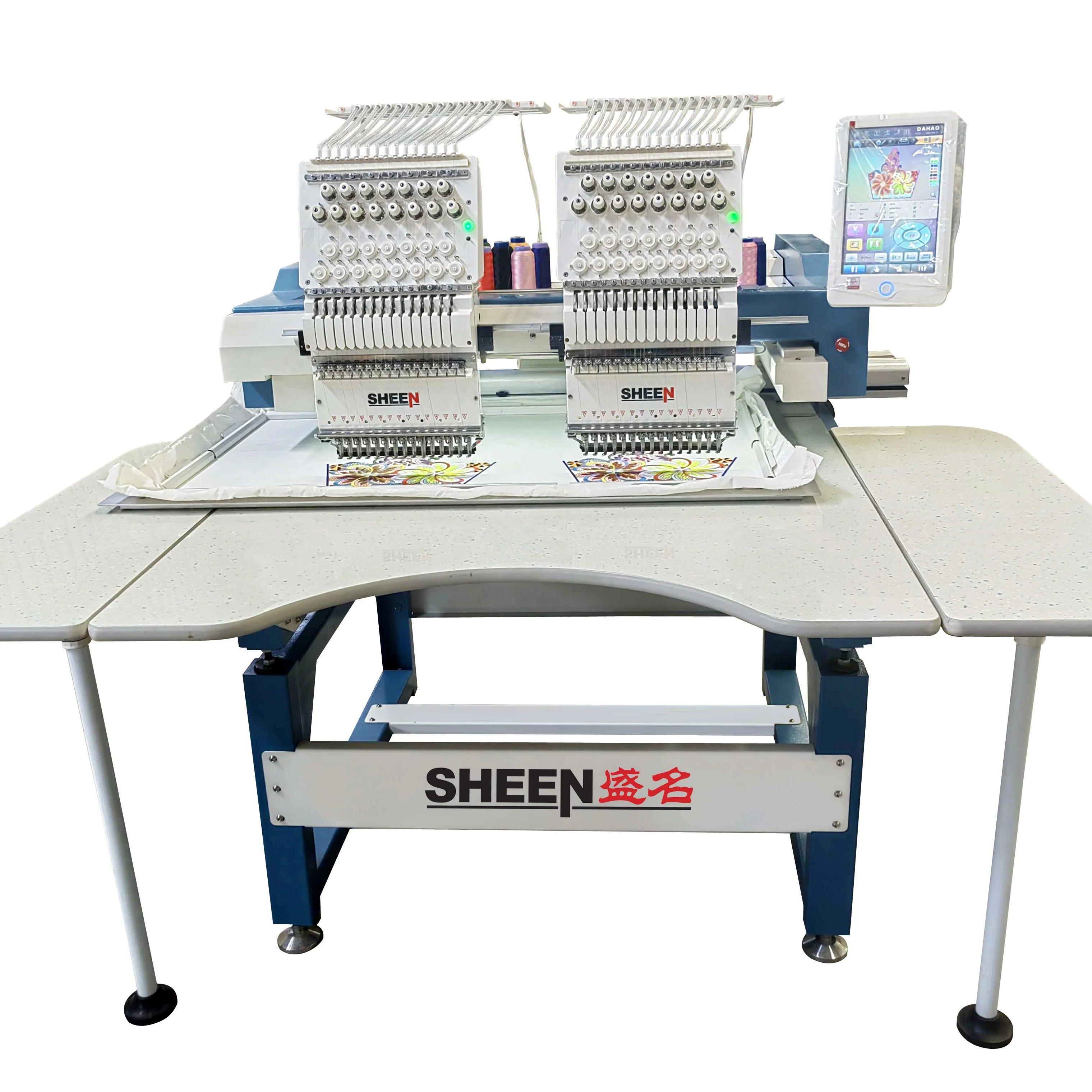 2 heads embroidery machine T-shirt hat embroidery cheap lower price multi color 15 color