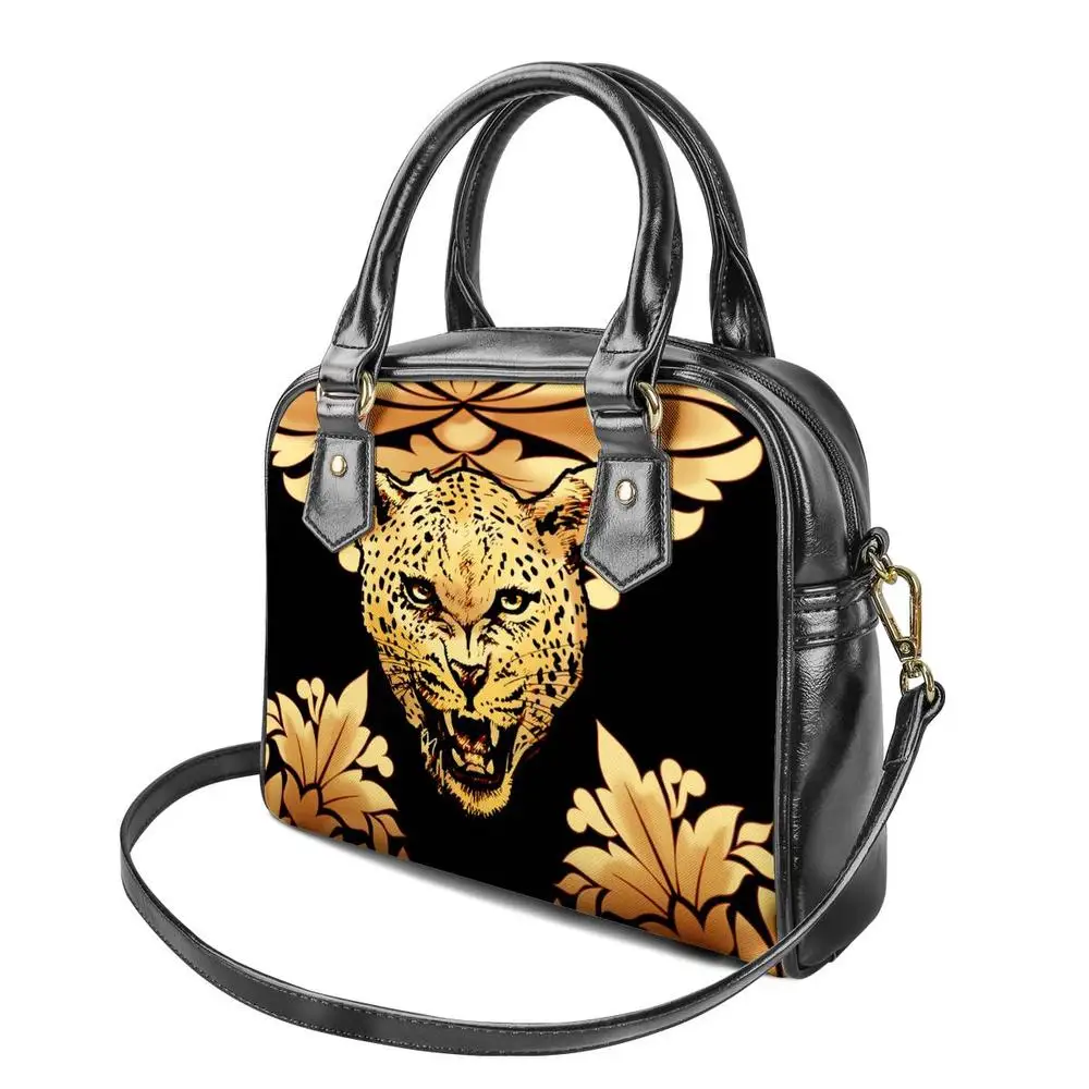 2023 Customized Fashion Leopard Printed Bag Ladies Women Shoulder Bags Pu Leather Tote Handbag Bag For Dropshipping