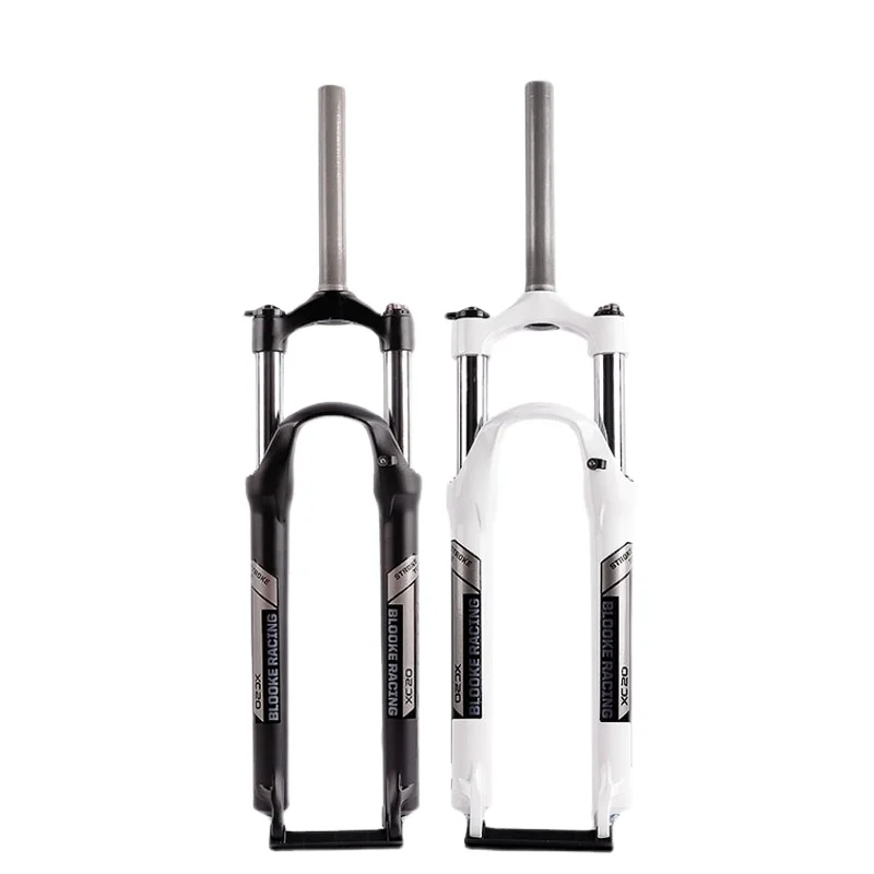 BLOOKE XC20 26 27.5 29 Bicycle Fork Wire Control Shoulder Control Aluminum alloy White Black Air Pressure MTB Mountain Bike Fork