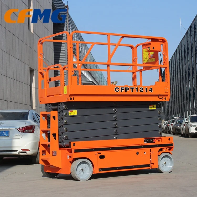 Wheeled Self Propelled scaffold low profile  6-16m mobile electric hydraulic scissor lift platform