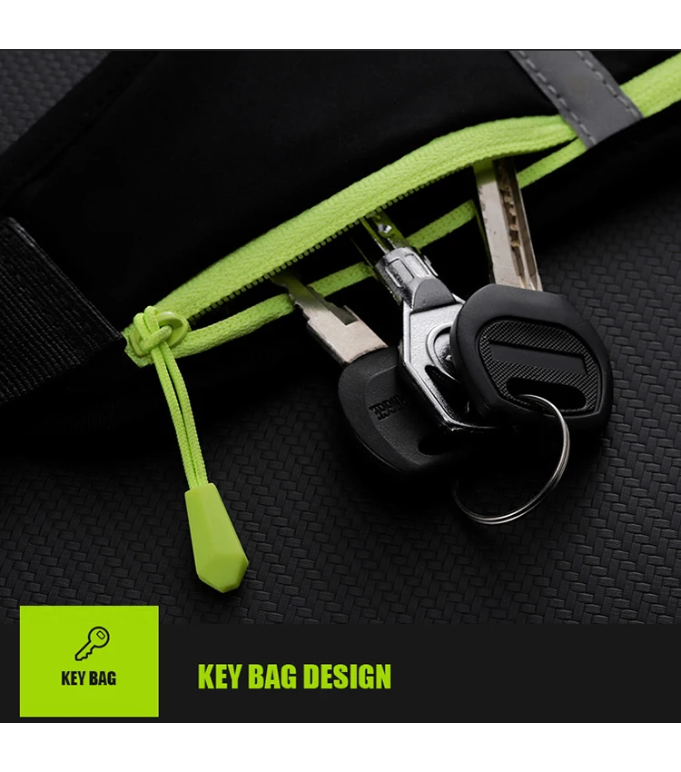 HUALIAN Sports Hiking polyester Unisex Waterproof Outdoor Waist bag Bum bag running belt for Mobile phone Belt bag