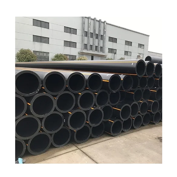 Пластиковый HDPE желтая линия природа газопровода трубы