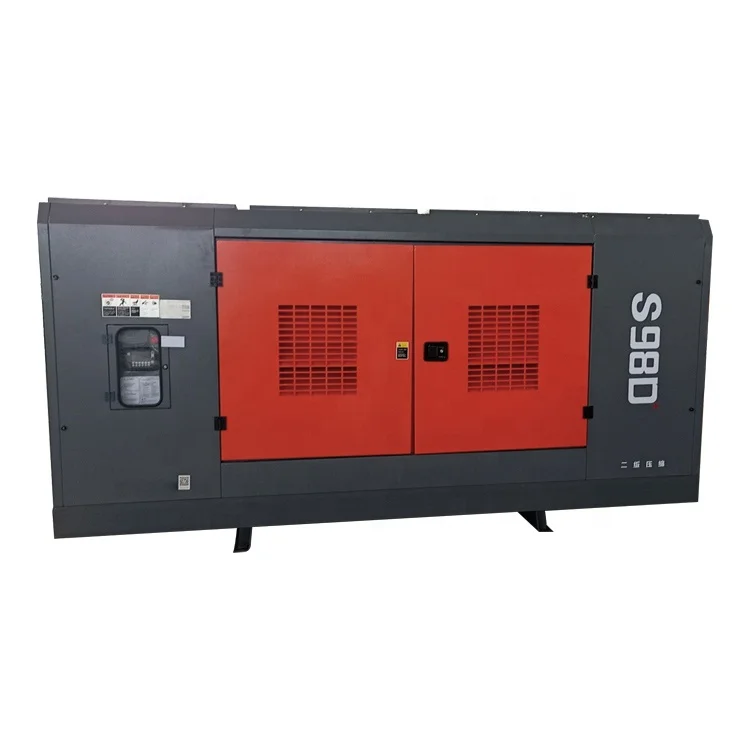  Винтовой воздушный компрессор с стационарным S98D 24bar 30m 3/min 295kw дизельная мощность для буровой установки водяных