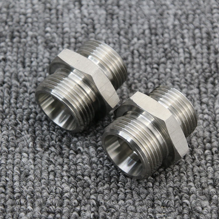 Stainless Steel male and female pipe straight fitting pipe threaded taper joint