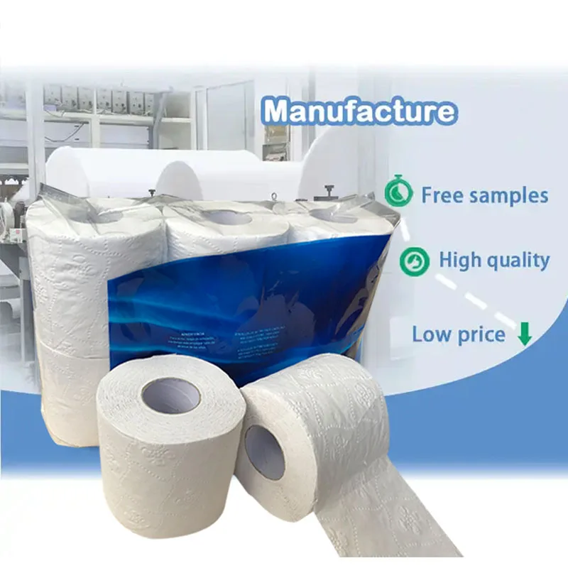 Fsc certified biodegradable premium home bathroom soft toilet paper bulk bamboo 2/3 /4 ply toilet roll wrapped toilet paper