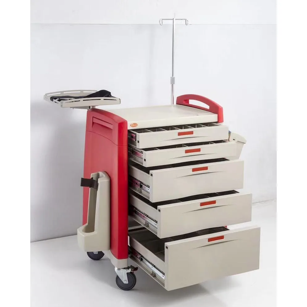 Turkey design Hospital Medical Anesthesia Trolley ABS Anesthesia Cart Medical Crash Cart