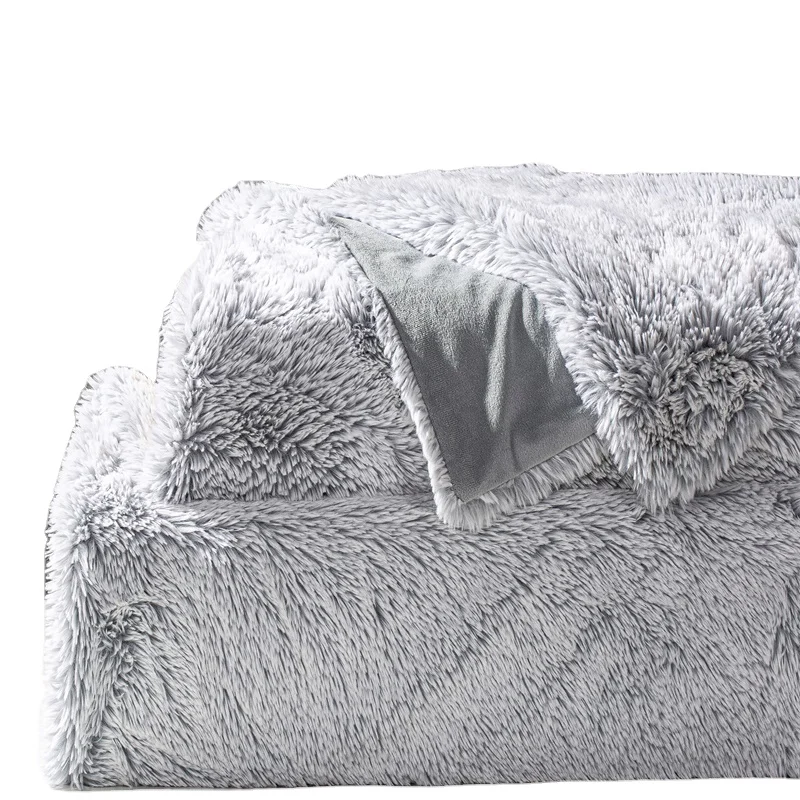 
New Style solid long hair queen size adult low suli wool cashmere blanket for bedding 