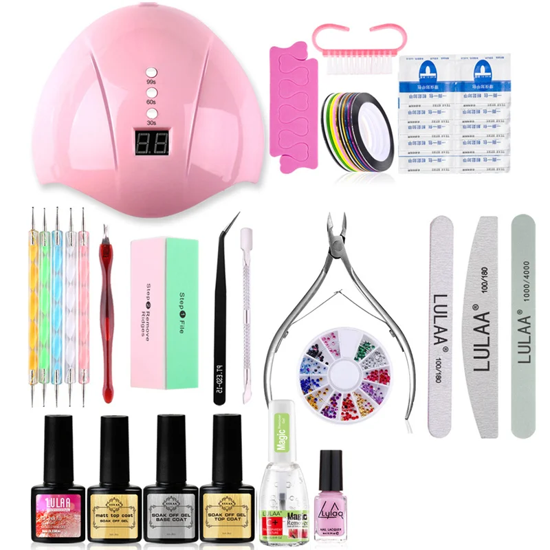 LULAA nail polish set simple operation complete accessories fast nail art makeup nail gel polish set