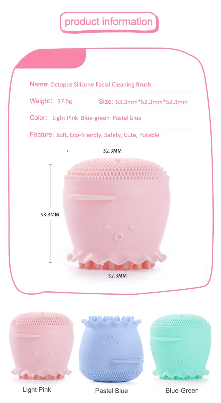 Soft Silicone Facial Cleansing Scrub Silicone Face Brush  for Massage
