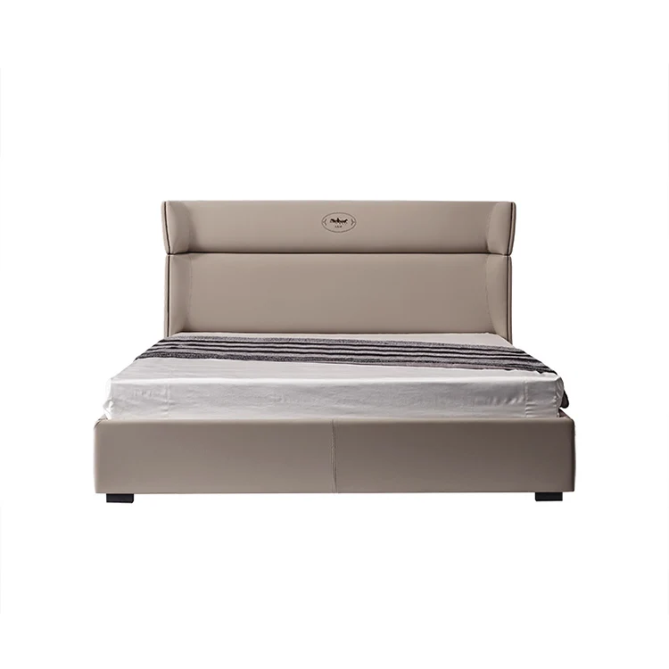 Wholesale Luxury Modern Synthetic Leather Solid Wood Bed Frame Bed Bedroom Furniture