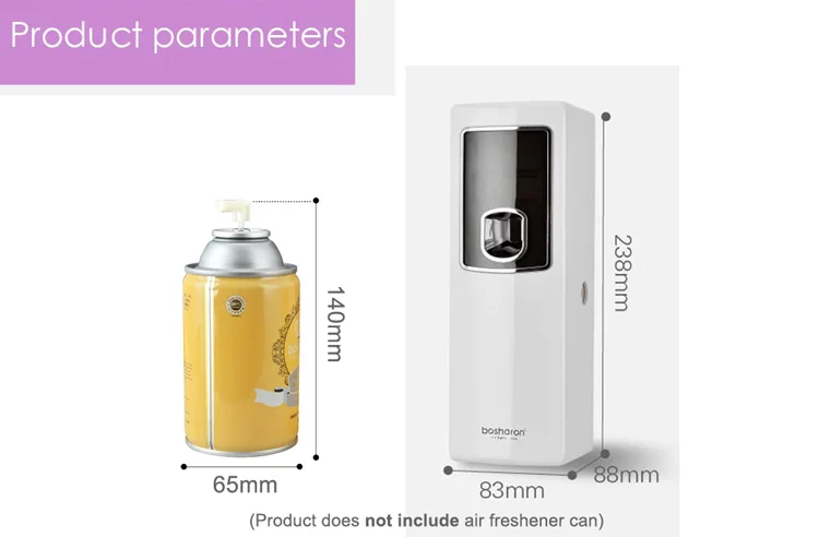 Bathroom Wall Mounted Automatic LCD Air Freshener Dispenser Battery Operated Perfume Fragrance Spray Aerosol Dispenser