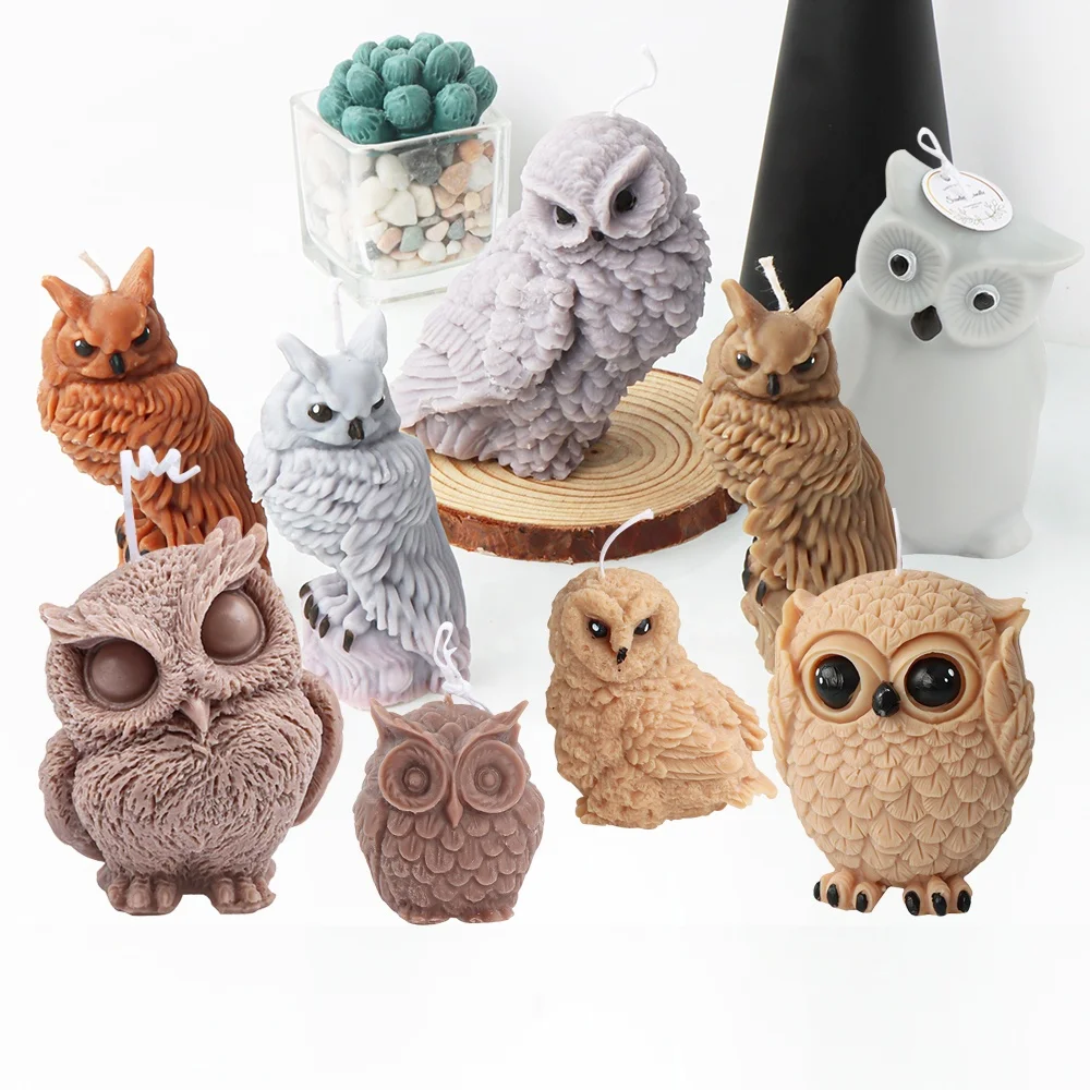 Силиконовая форма в виде совы свечи мульти-стиль 3D из смолы «сделай сам» пластырь для ароматерапии мыла лосьона рукоделия