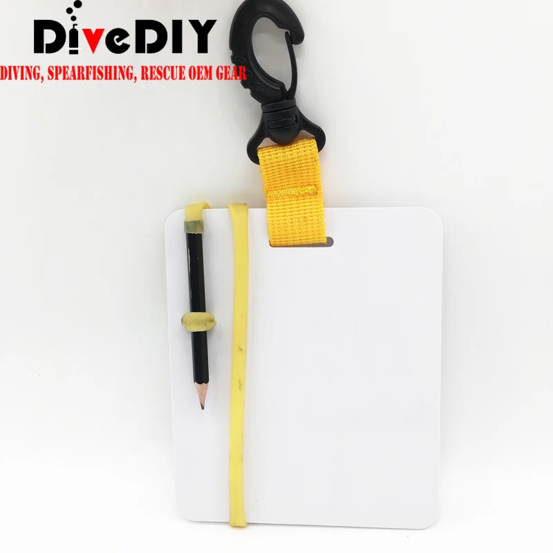 classic diving slate with single clip for scuba diver record and communicate under water