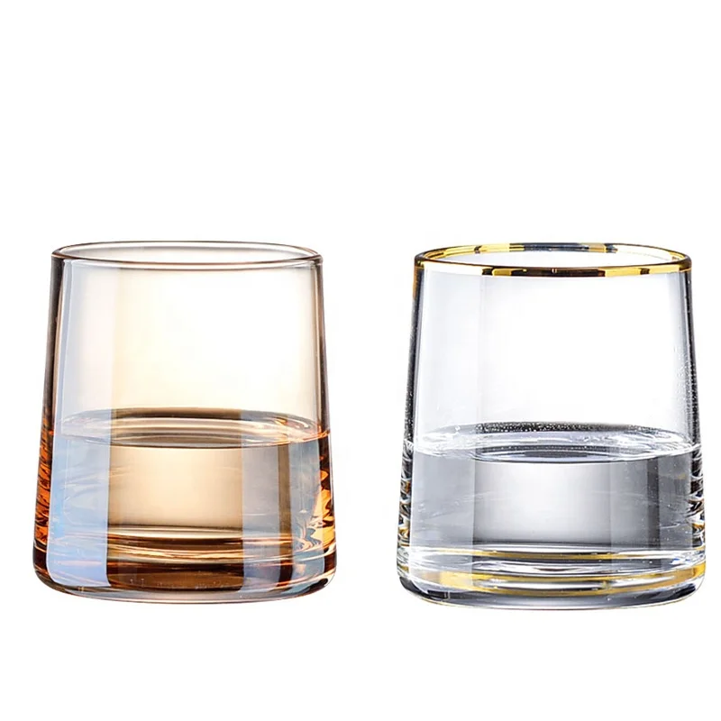 Luxury Empty Unique Clear Gold Grey 8oz 250ml Glass Candle Jar With Lid For Scented Candle