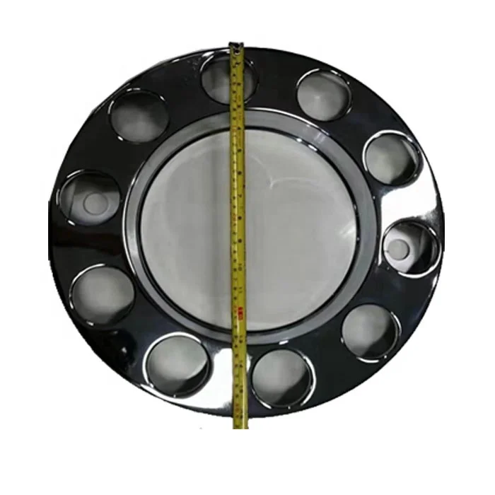 22.5center hubcaps iron plating for  chrome wheelcap heavy truck custom bus wheel skin cover 10holes PCD335