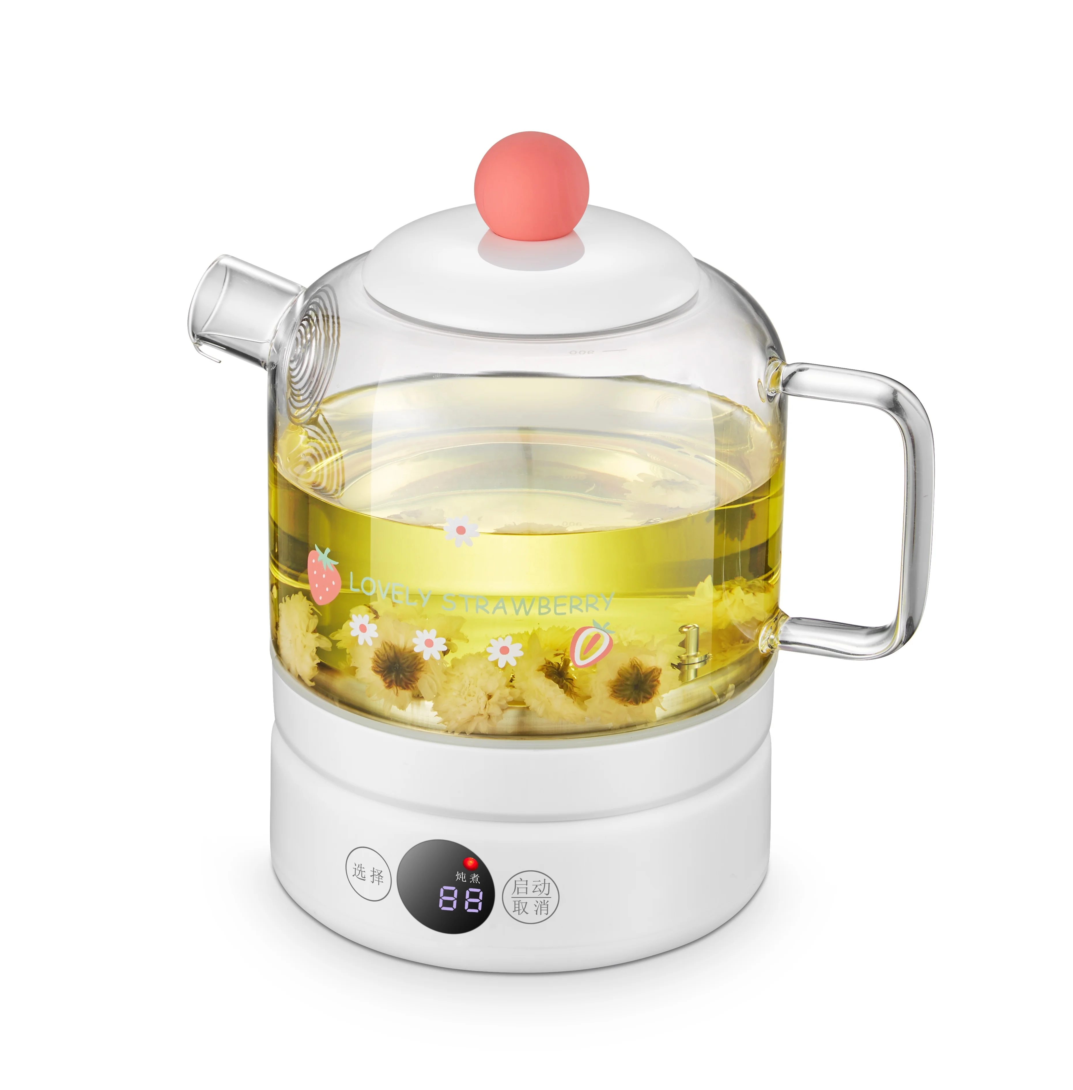
Elegant design mini electric digital glass kettle tea cooker electric mini electric glass teapot set 