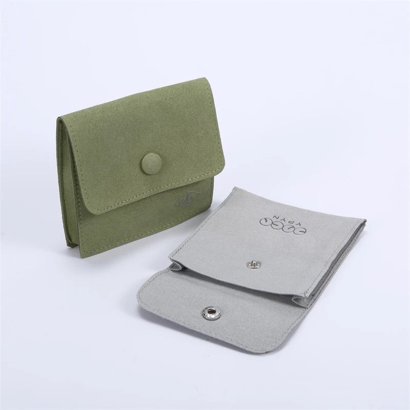 jewellery envelope package velvet pouch earring rings microfiber jewelry pouch