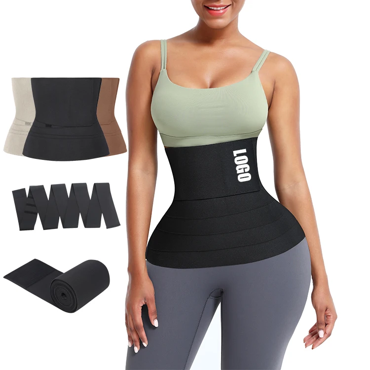 Wholesale Custom Logo One Size Women Tummy Bandage Waist Wrap Waist Trainer Slimming Belt For Belly Lose Weight