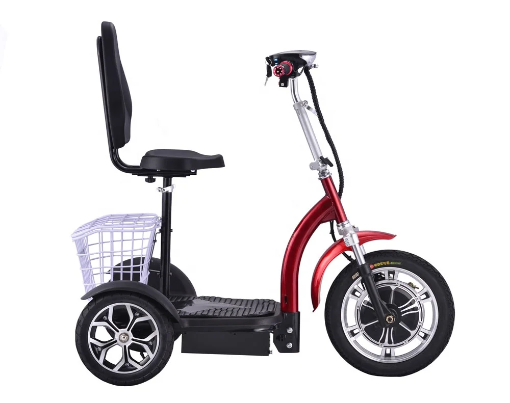 3Wheels Electric Scooters 48V500Wfolding strong powful forThree wheel adult scooter electric motorcycle front rear function