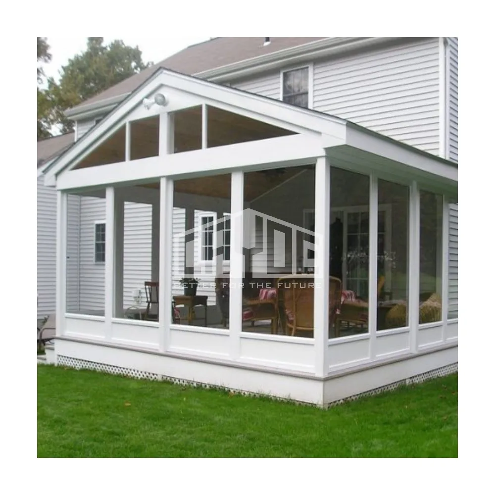 
Aluminum roof lantern alon glass screened porch glass house prefab house sunroom 
