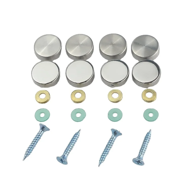 Decorative Nail Mirror Fixing Screws Plastic Washers Flat Advertisement Nail Fittings Brass Screw Cover