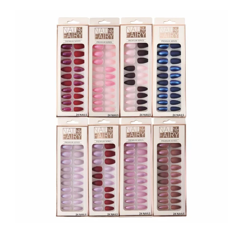 
Wholesale High Quality press on false nails French Nail Colorful Gel Press On Nails vendor 