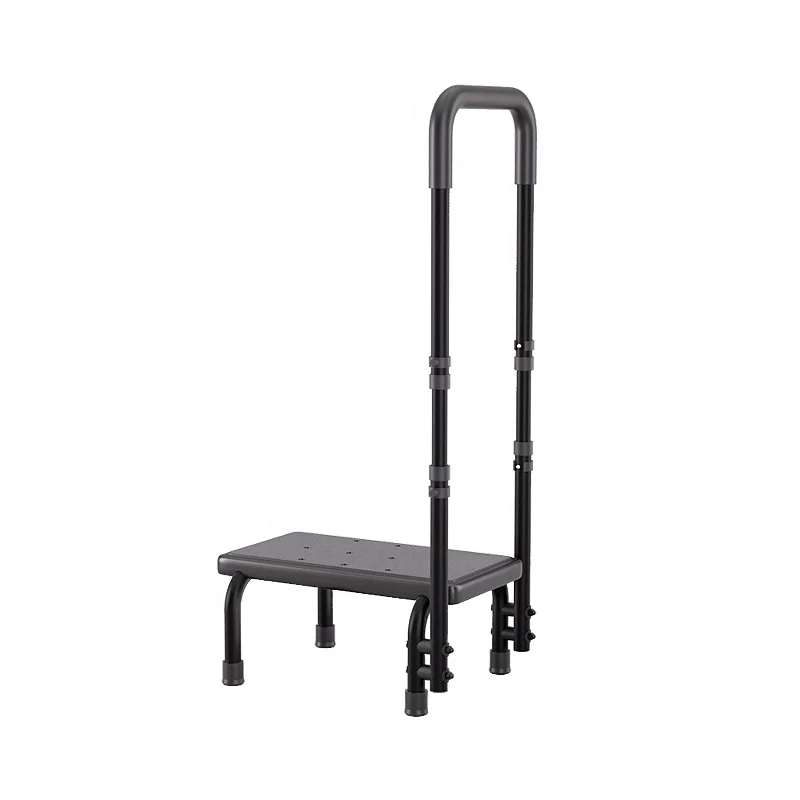 MSMT portable adjustable single Step Stool with Handle Industrial Bedside kick Steps stool for High Beds for Adults, Seniors
