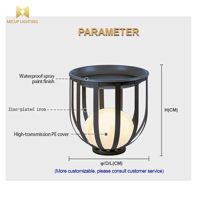 Popular Energy-Efficient Solar Lights Outdoor Garden Lights IP65 Glowing Light Flower Plant Pots Table Lamp