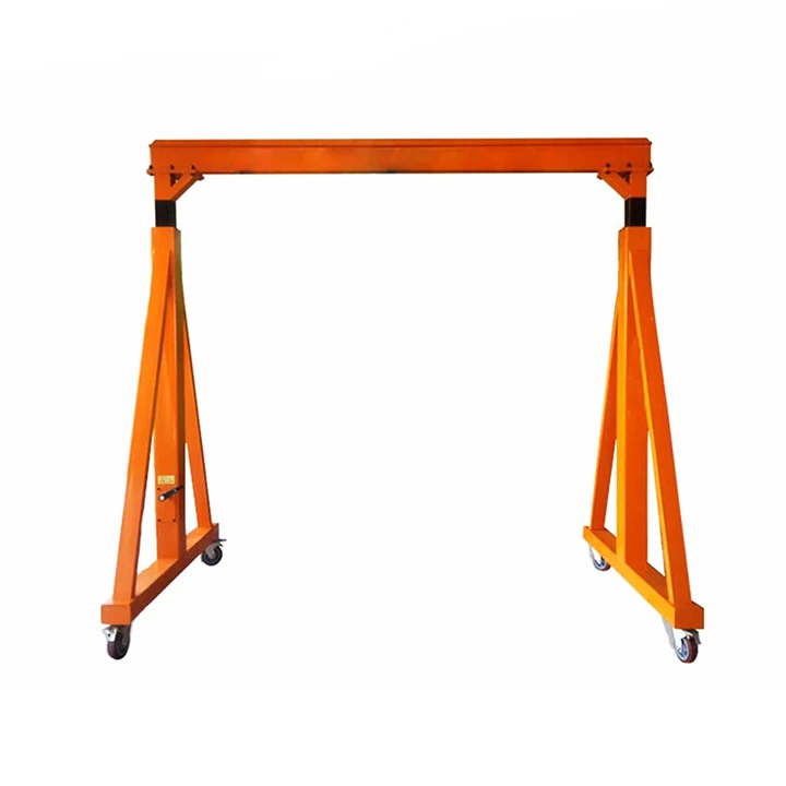 FAST SHIPPING China Factory Portable Electric Lifting Hoist 2t 3 Ton 5 Mobile Frame Gantry Crane Rubber Tyred