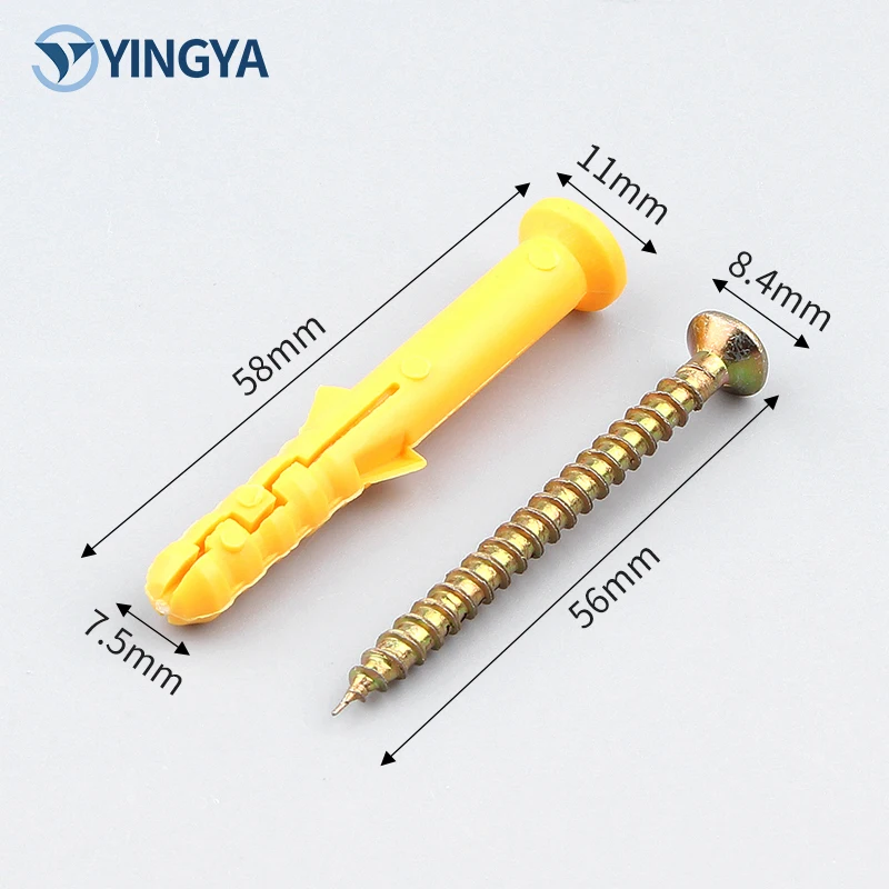 Professional Factory Small Yellow Croaker Plastic Expansion Plug Metric Measurement System