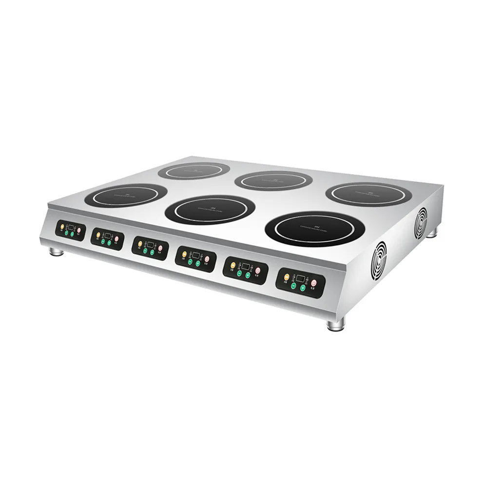  220V-50 Гц 3kW Кнопка Настольный шесть головка инфракрасная плита с 6