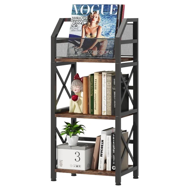 3-Tier minimalist style creative albums books record magazine file holder customized best selling vinyl record storage