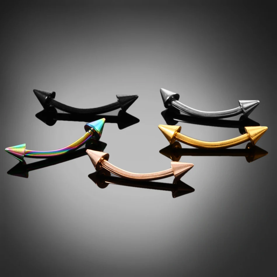 Titanium Eyebrow Banana Piercings Ring Curved Barbell Piercing Daith Helix Rook Earring Cartilage Tragus Piercing Jewelry